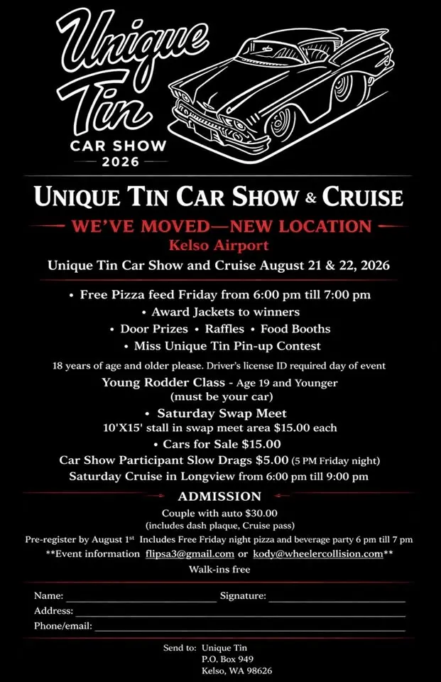 Unique tin car show and cruise