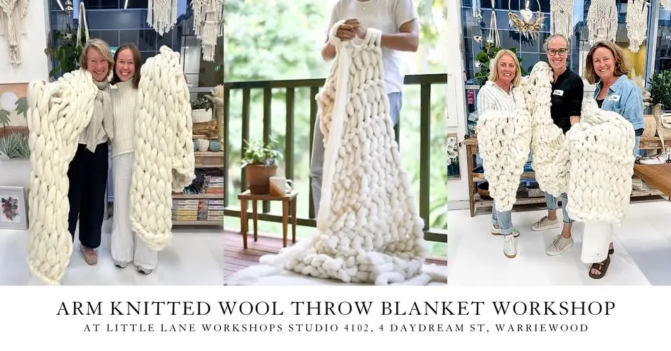 Arm Knitted Woollen Throw Workshop