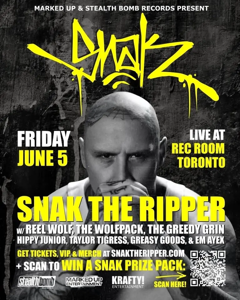 SNAK THE RIPPER - TORONTO Kill The Messenger album release party!