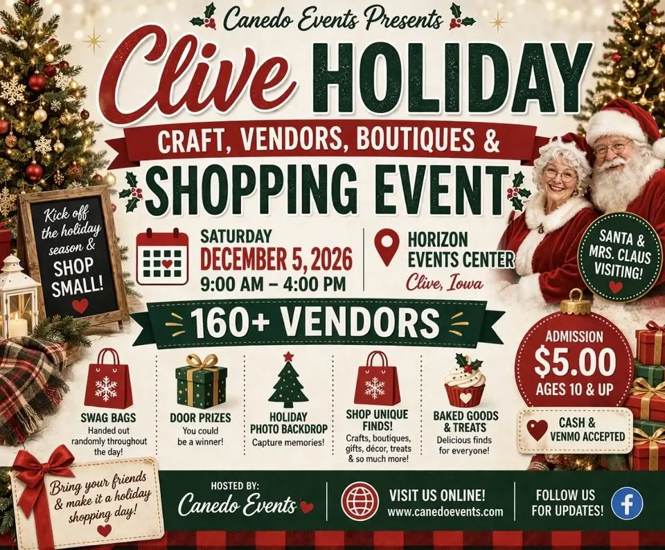 Clive's Holiday Craft, Vendors, Boutiques and More Shopping Event
