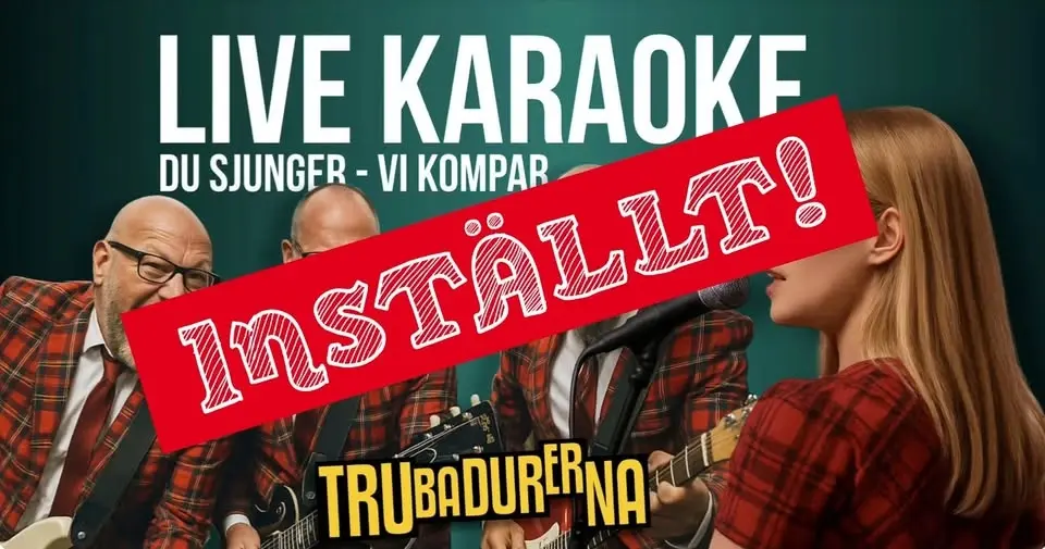----INSTÄLLT---- Trubadurerna's LIVE-KARAOKE på Café Plaza