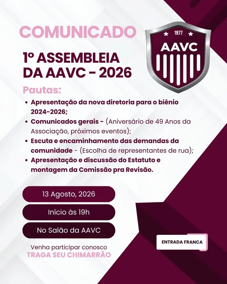 1ª Assembleia da AAVC - 2026