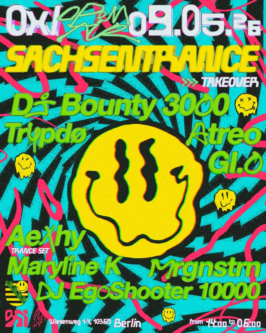 SACHSENTRANCE TAKEOVER [GARDEN OPEN AIR + INDOOR]