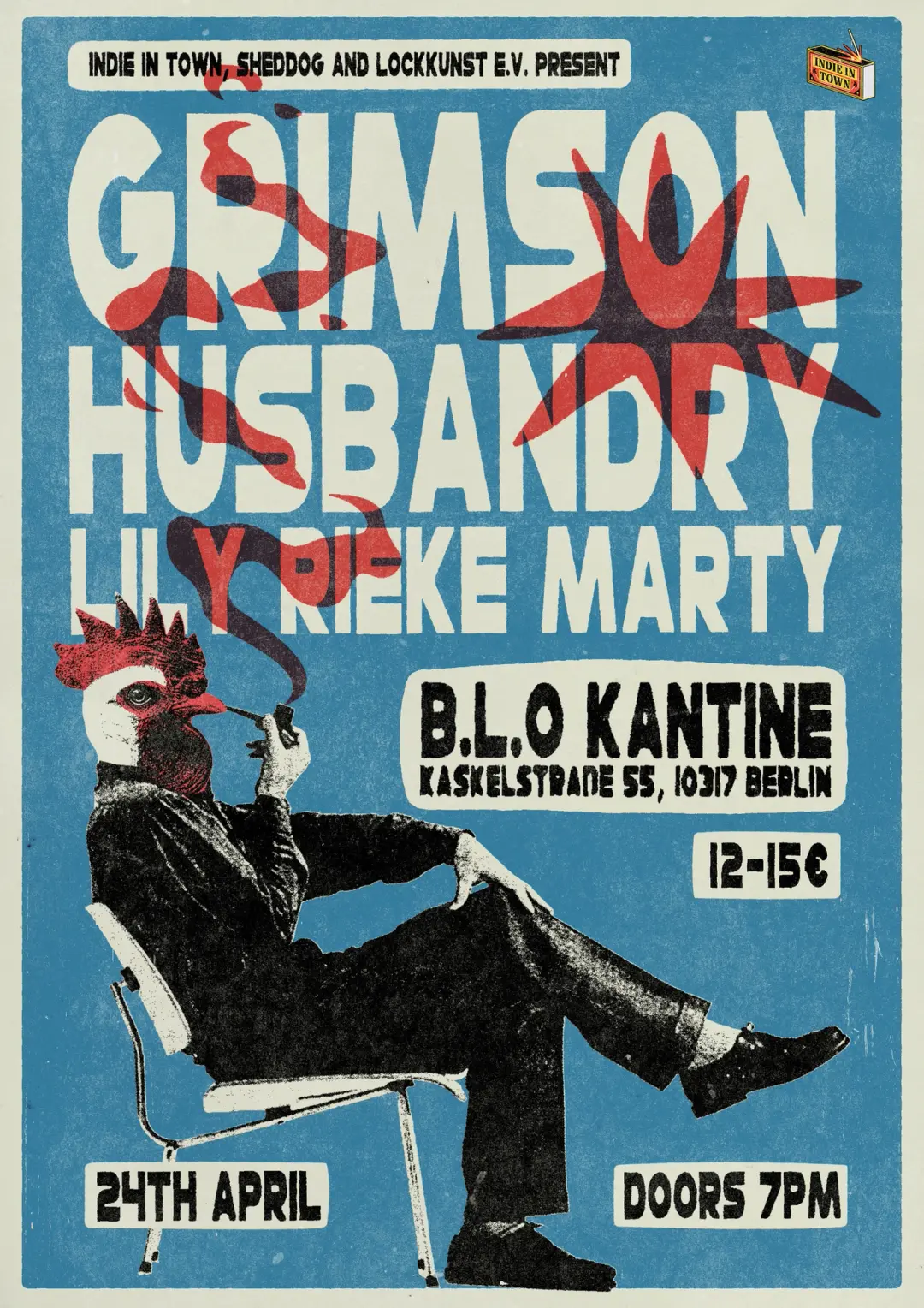 Indie In Town Berlin - Grimson, Husbandry, Lily Rieke Marty