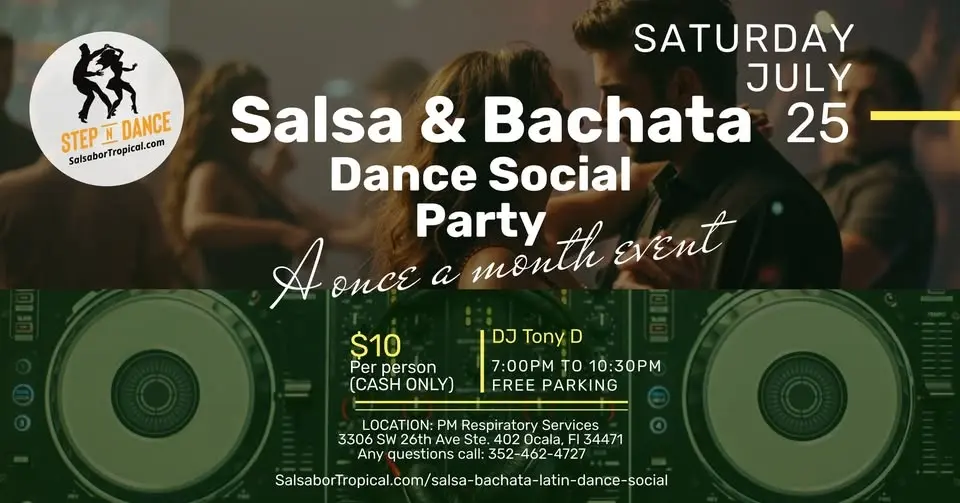 Salsa and Bachata 💃🏽🕺Dance Social in July