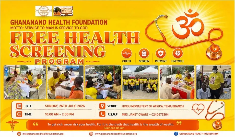 💛🧡💛GHF FREE HEALTH SCREENING PROGRAM 