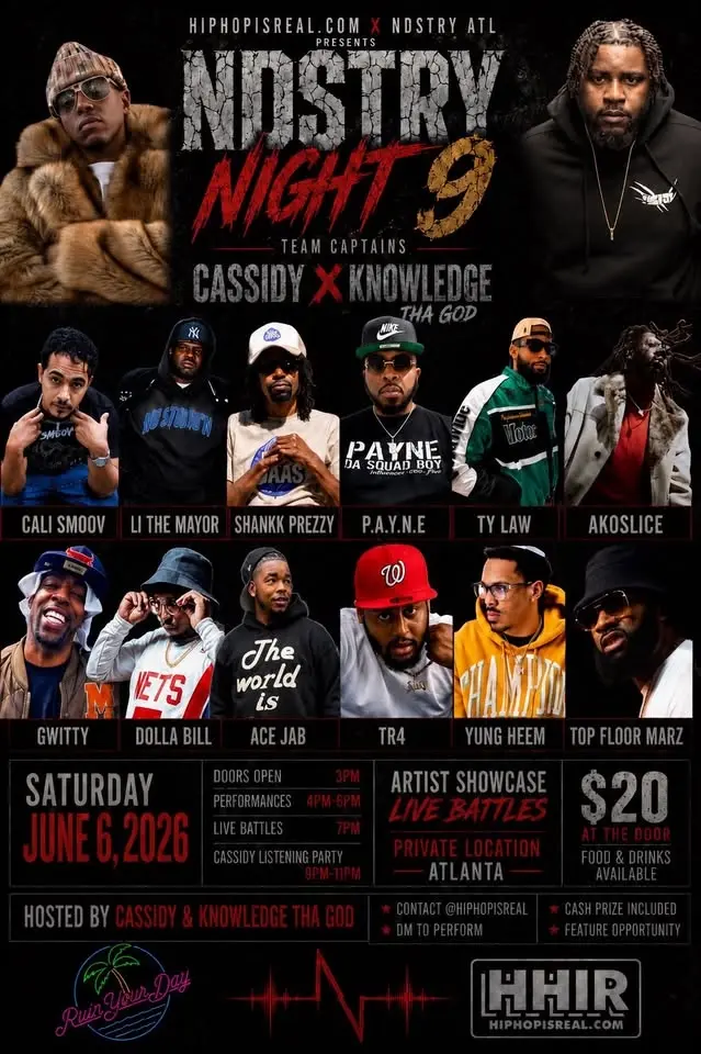 Ndstry Night 9 *Cassidy Listening Party 🎊 + Battle/Live Performance