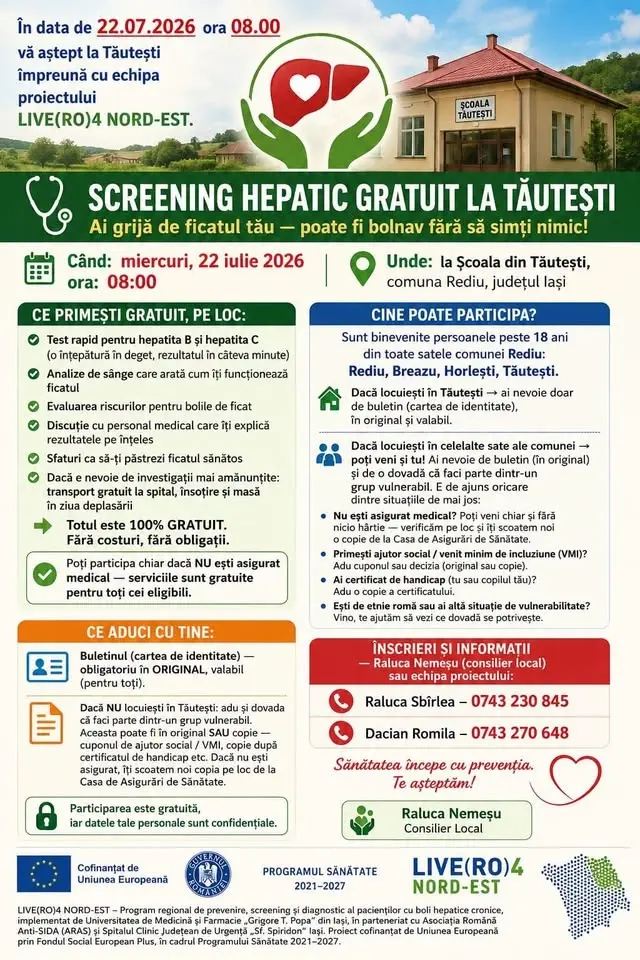 Screening la Tăutești