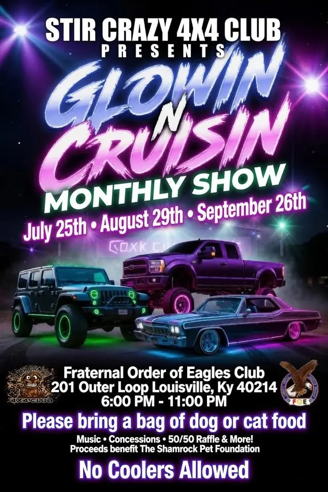 Glowin and Crusin at the Eagles Club - Stir Crazy event