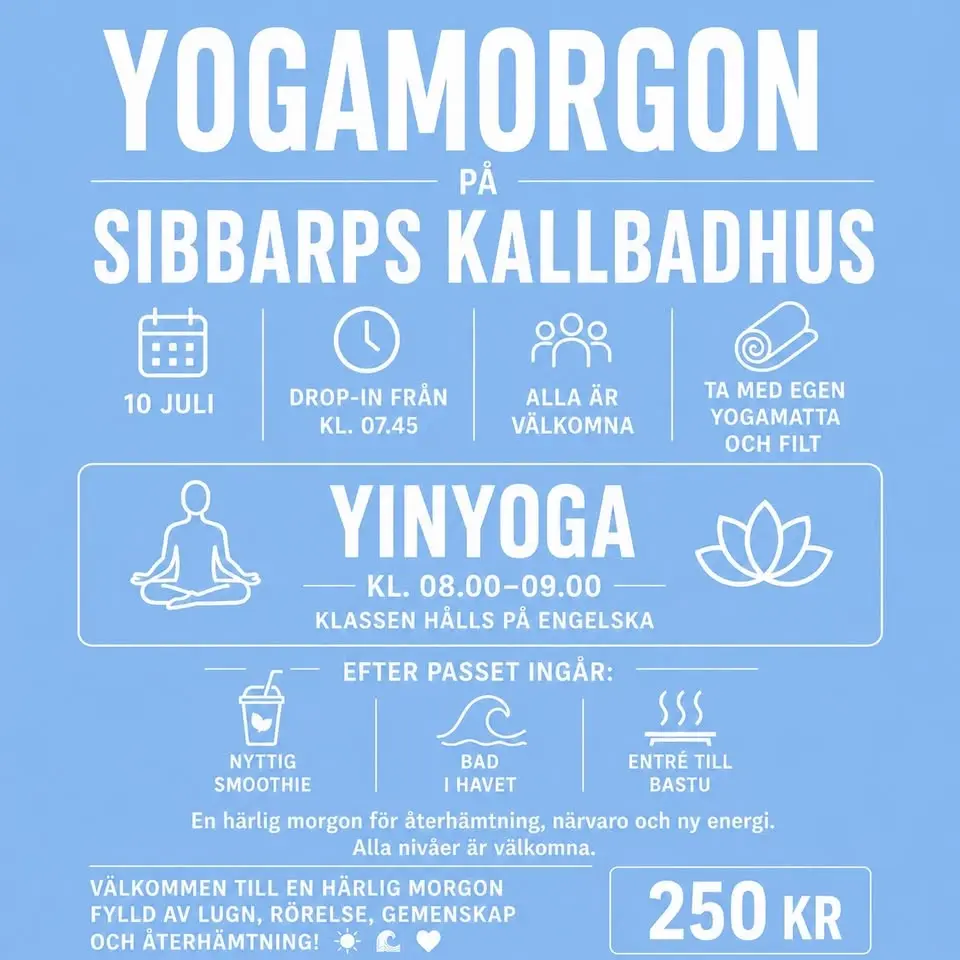 Yinyoga morgon på Sibbarps kallbadhus