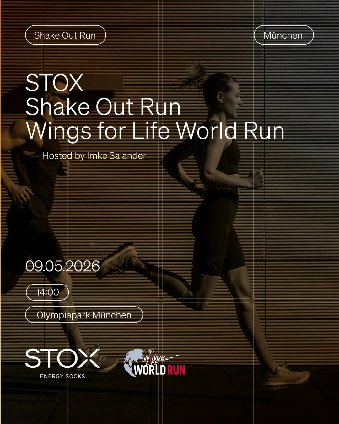 Wings for Life Shake Out Run powered by STOX Energy Socks hosted by Imke Salander