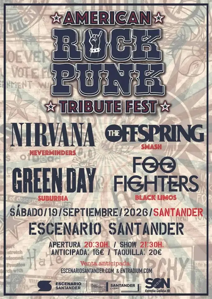 Festival de Tributos AMERICAN ROCK PUNK (Santander)
