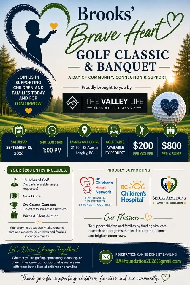 Brooks’ Brave Heart Golf Classic & Banquet, brought to you by The Valley Life Real Estate Group