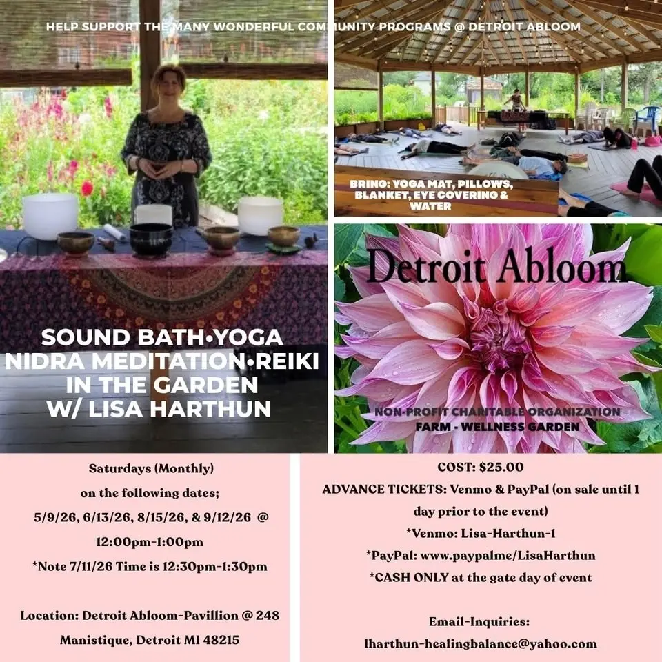 Sound Bath • Yoga Nidra Meditation • Reiki in the Garden w/ Lisa Harthun