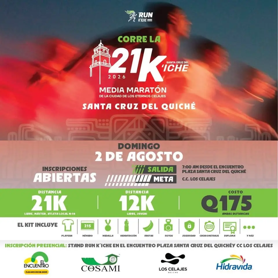 21k' iche 2026, MEDIA MARATÓN DE LA CIUDAD DE LOS ETERNOS CELAJES 