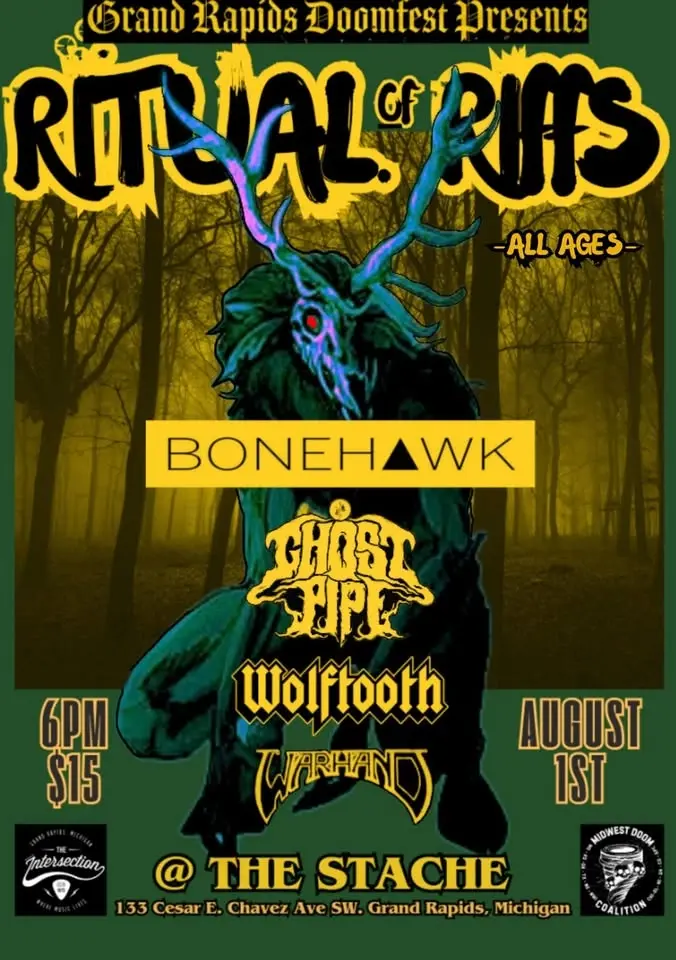 RITUAL OF RIFFS BoneHawk 🌿 Ghost Pipe, Wolftooth & Warhand LIVE at The Stache