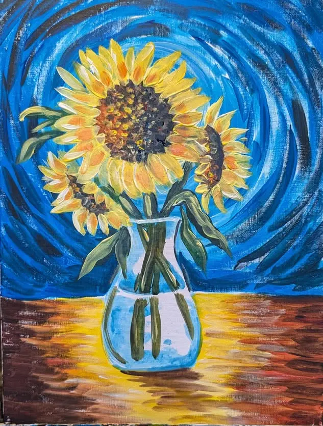 HEXHAM Paint Night - Sunflowers Like Van Gogh