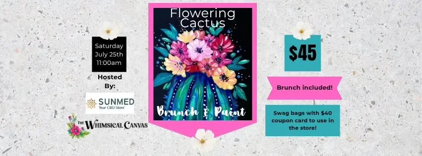 Flowering cactus Brunch & Paint 