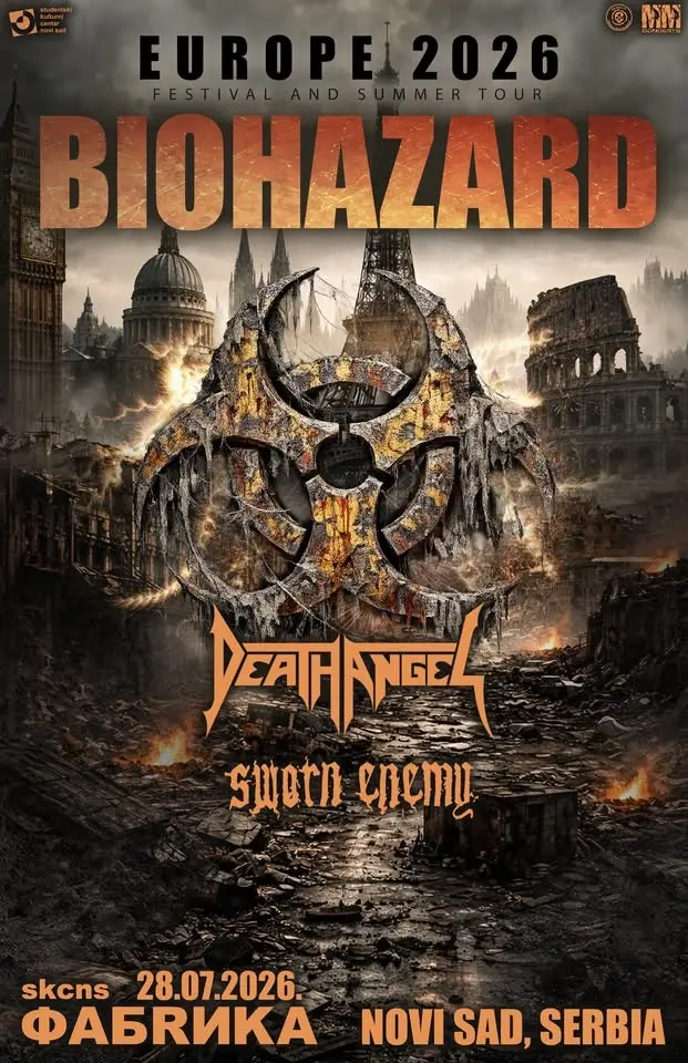 BIOHAZARD / DEATH ANGEL / SWORN ENEMY u Novom Sadu!