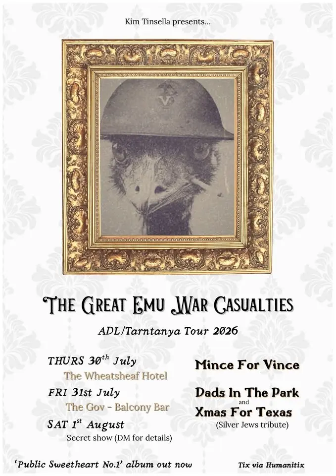 THE GREAT EMU WAR CASUALTIES at The Gov - Balcony Bar