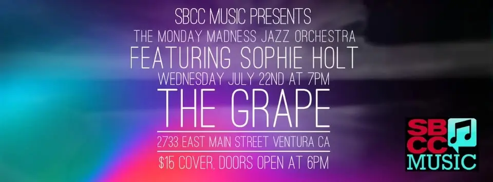 SBCC Monday Madness Jazz Orchestra Featuring Sophie Holt