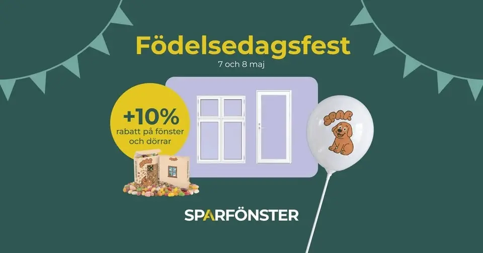 Födelsedagsfest hos Sparfönster