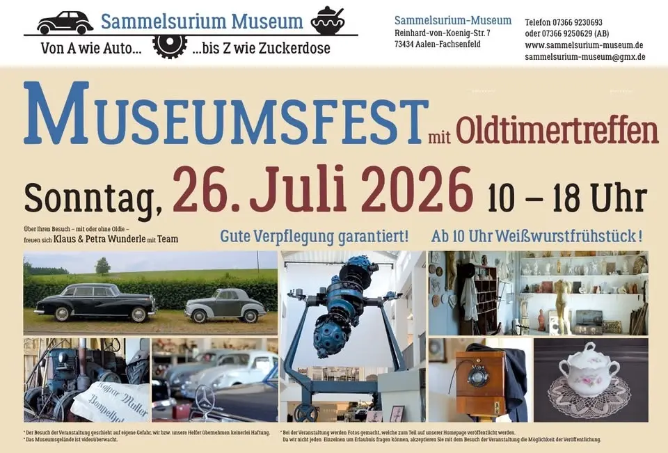 Museumsfest mit Oldtimertreffen, 73434 Aalen-Fachsenfeld