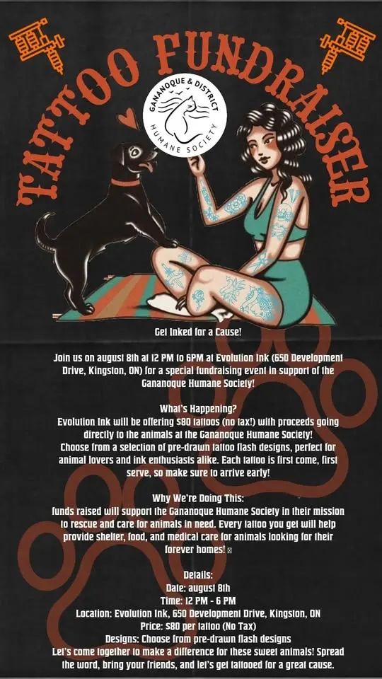 Humane society tattoo fundraiser 