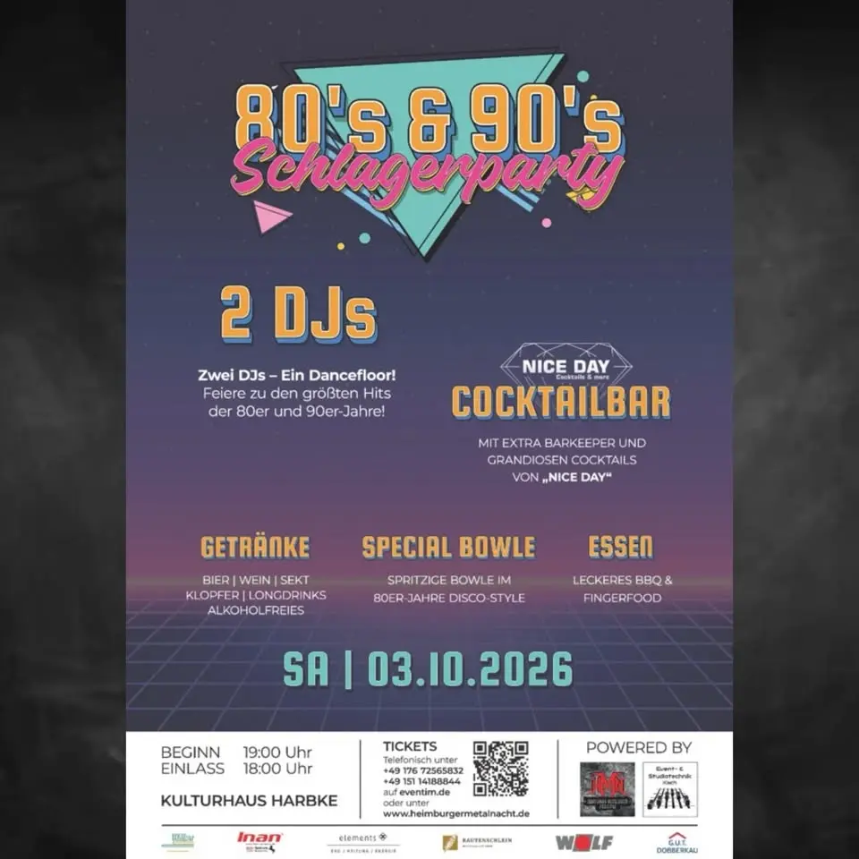 80er • 90er • Kultschlager – Die Party ist zurück!