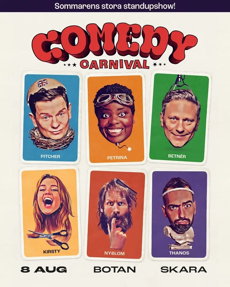 Comedy Carnival: Sommarens stora standupshow! | Parksnäckan Uppsala