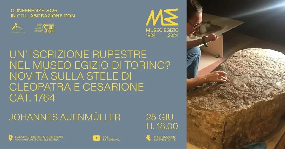 Un'iscrizione rupestre nel Museo Egizio di Torino? Novità sulla stele di Cleopatra e Cesarione