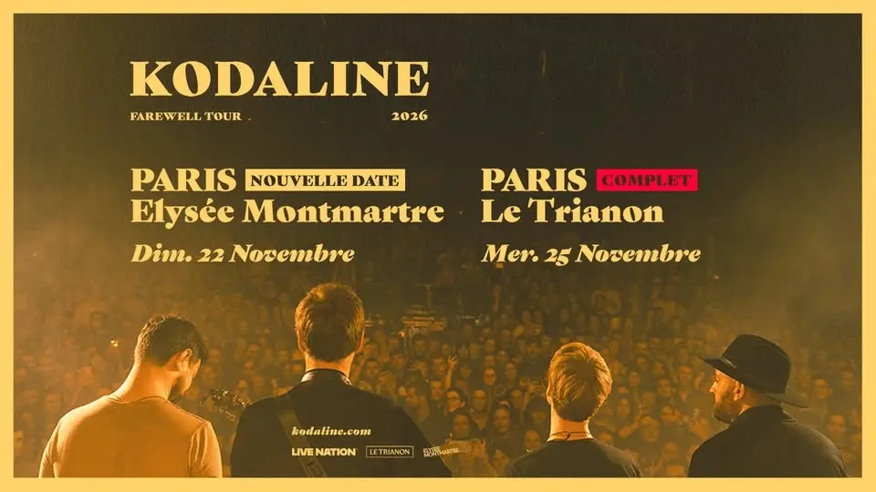 KODALINE | Élysée Montmartre, Paris - 22 novembre 2026