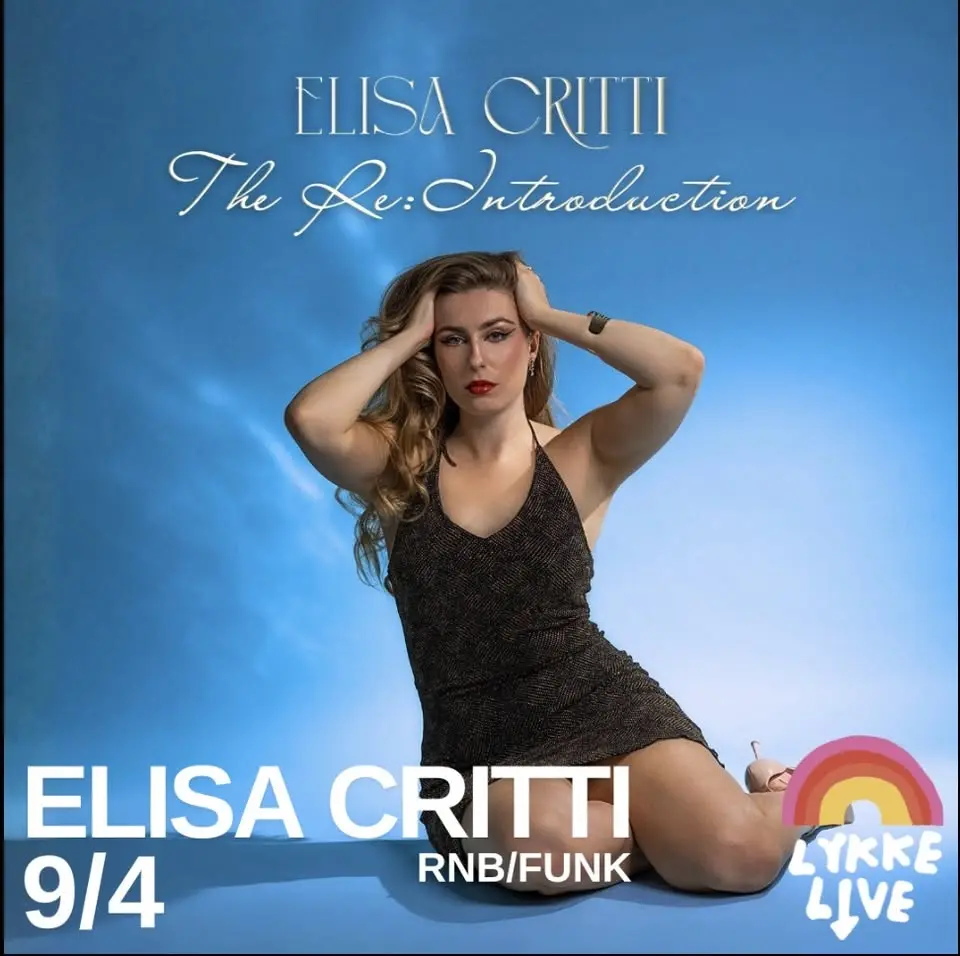 Elisa Critti LIVE, 9:e April @ Lykke Nytorget!