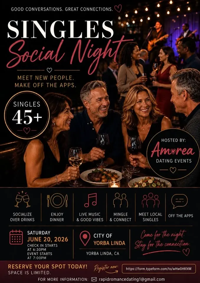 Singles 45+  Dinner Social 