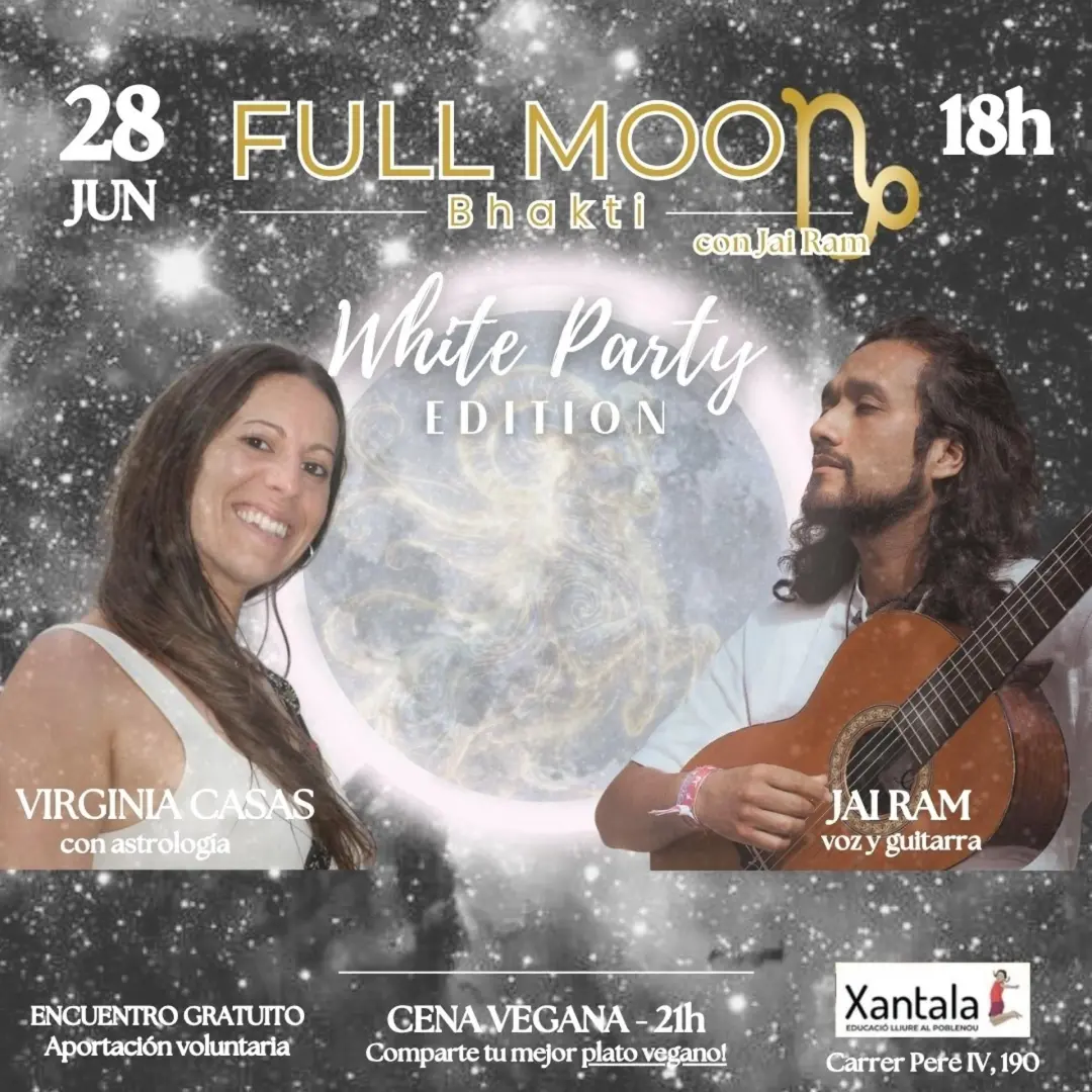 FULL MOON BHAKTI🌕✨🕉️❤️ en Capricornio♑ White Party Edition⚪