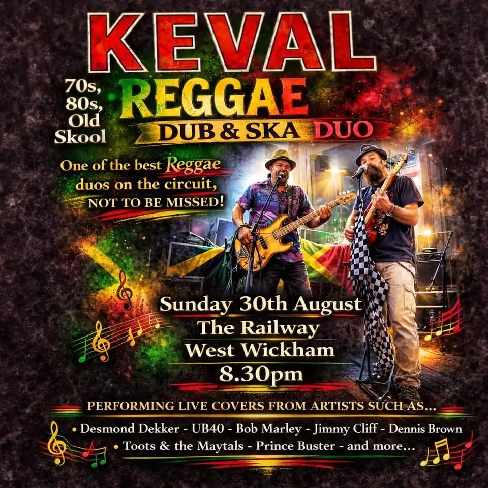 Keval Duo at The Railway West Wickham Bank Holiday Sunday!