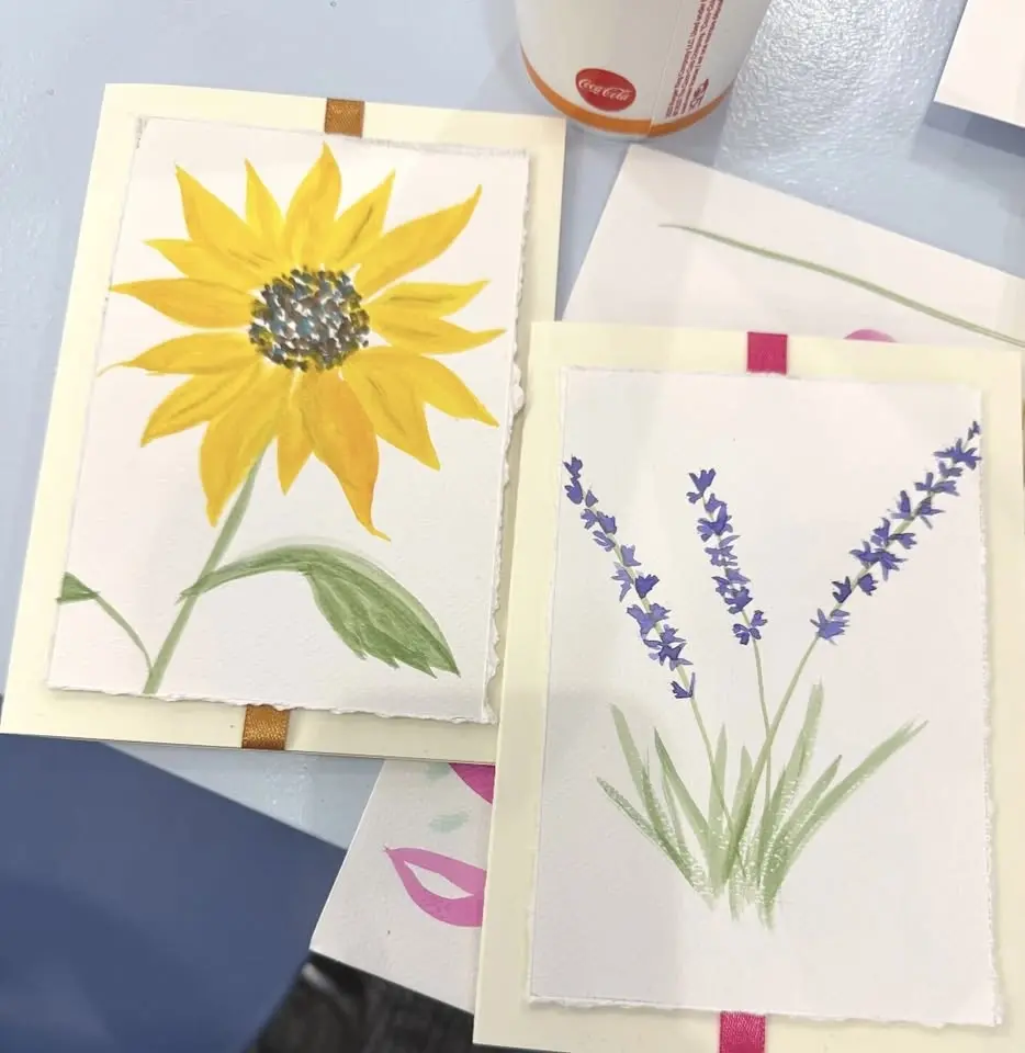 Floral Watercolor Cards Workshop @Three Blue Brushes Studio