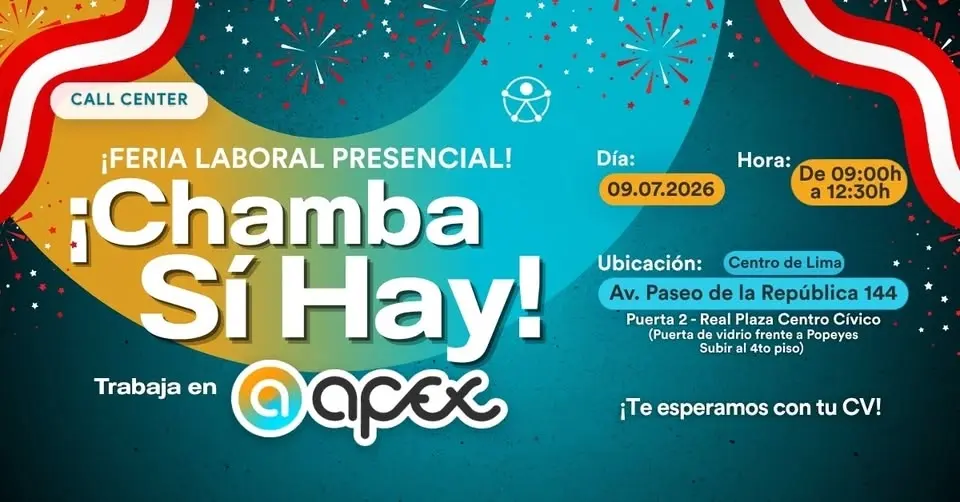Feria Laboral Presencial Julio - "Chamba Sí Hay"