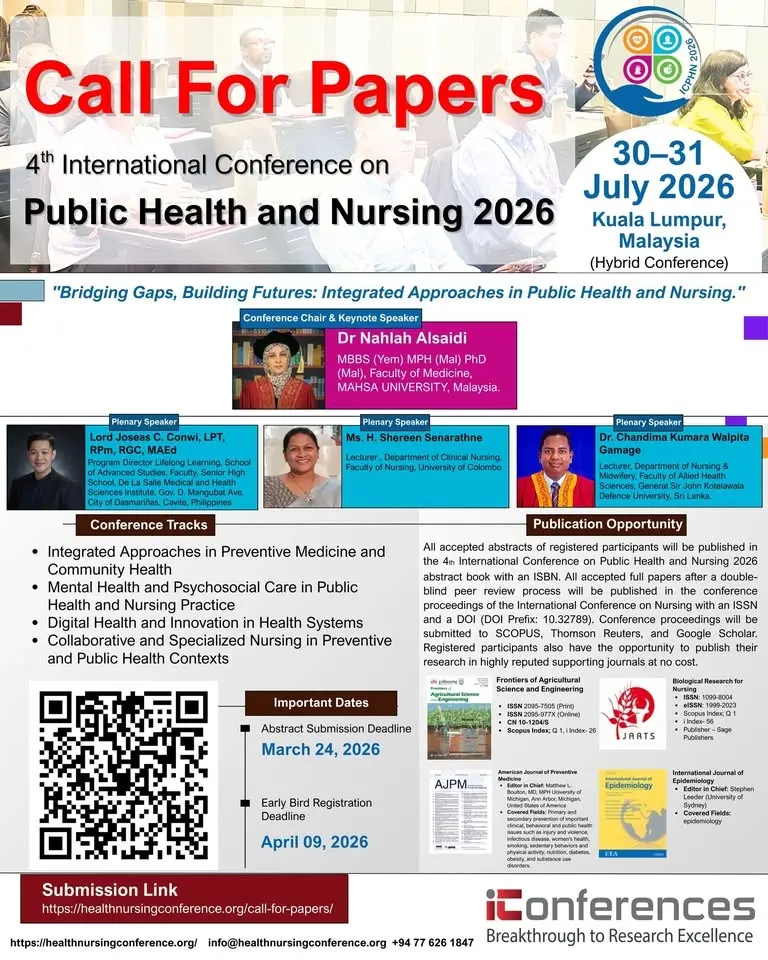 4th International Conference on Public Health and Nursing 2026