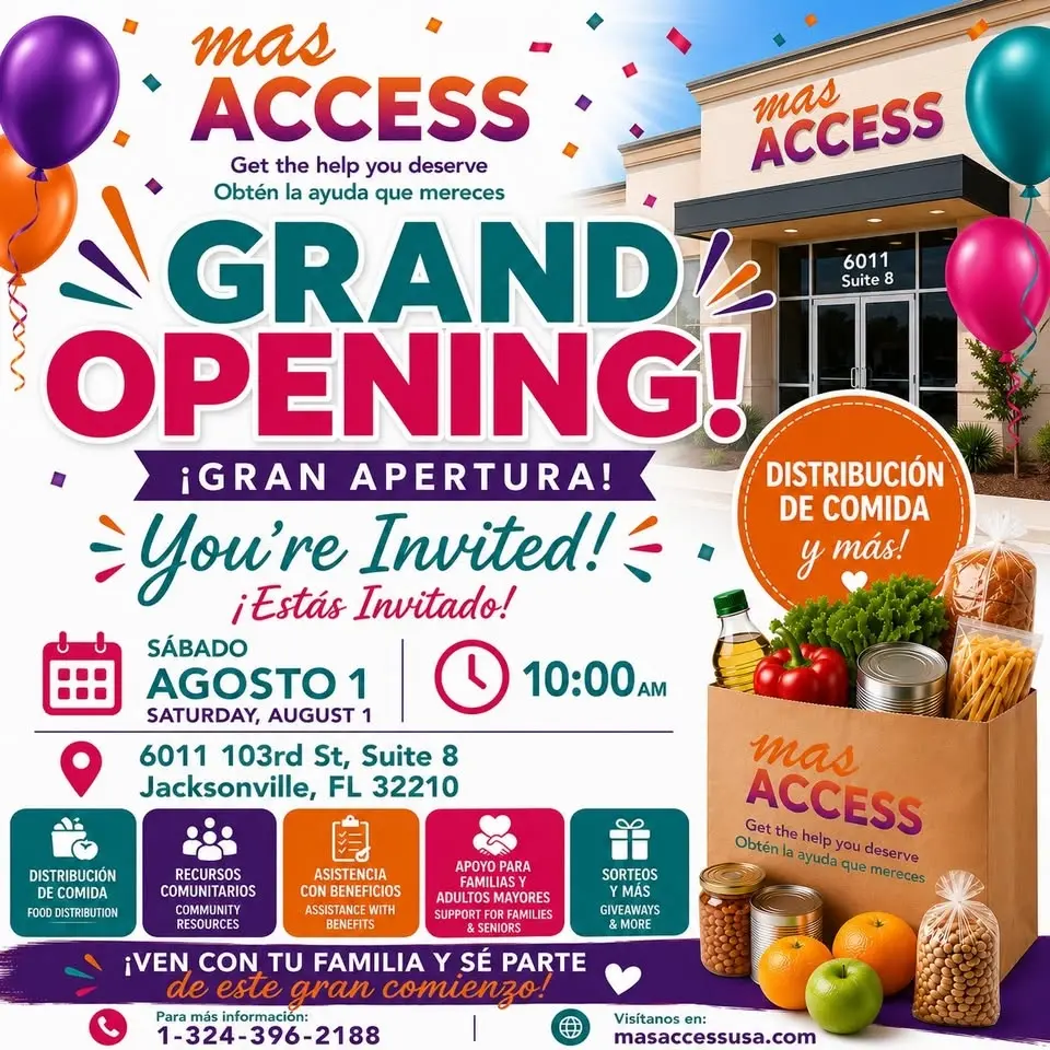 🎉 ¡Jacksonville, llegó el momento de celebrar! 🎉Distribuccion de comida 