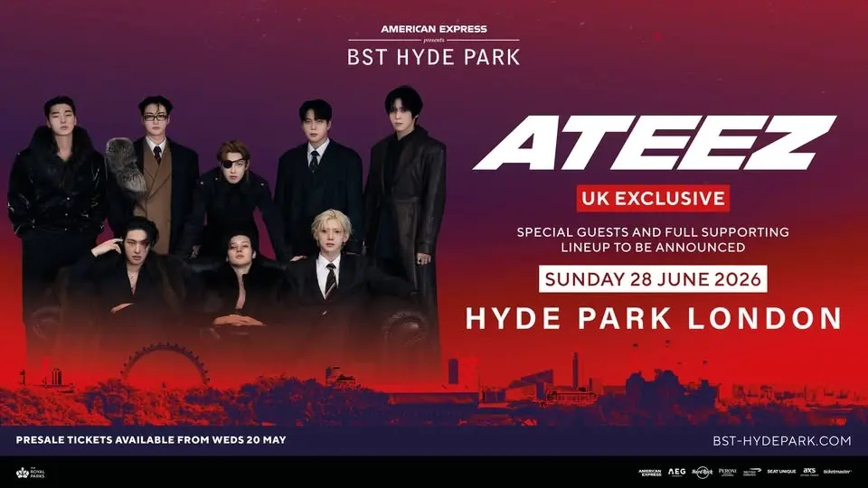 ATEEZ headline American Express presents BST Hyde Park 2026