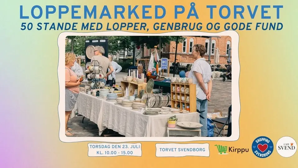 🛍️☀️ Loppemarked på Torvet i Svendborg – kom og gør et kup! ☀️🛍️