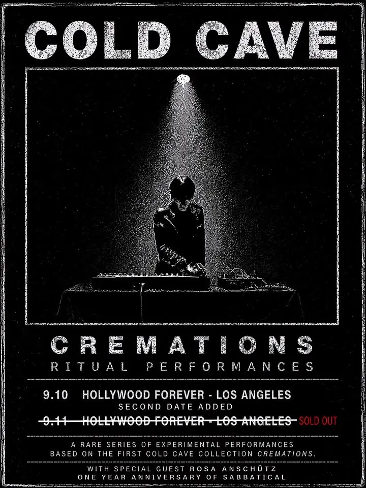 Cold Cave performing CREMATIONS with Rosa Anschutz
