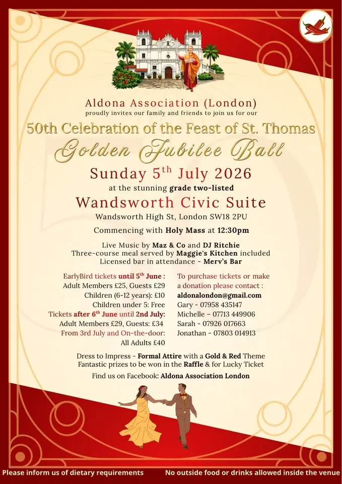 50th Celebration of the Feast of St. Thomas - Aldona Association London's Golden Jubilee Ball