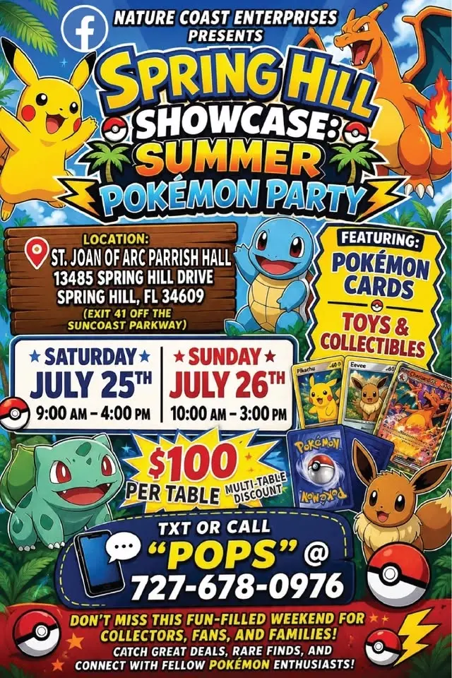 Spring Hill Showcase Summer Pokemon Party