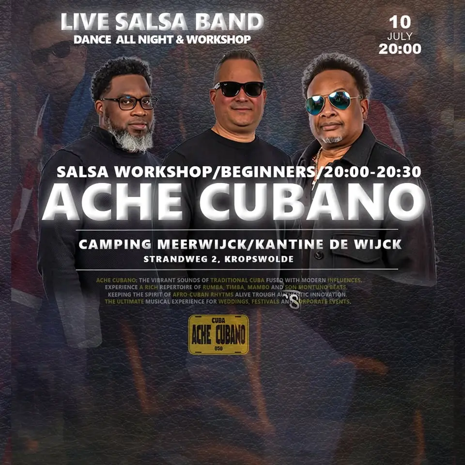 ACHE CUBANO Live in Concert! FRI. 10/7/26 Dance All Night!!