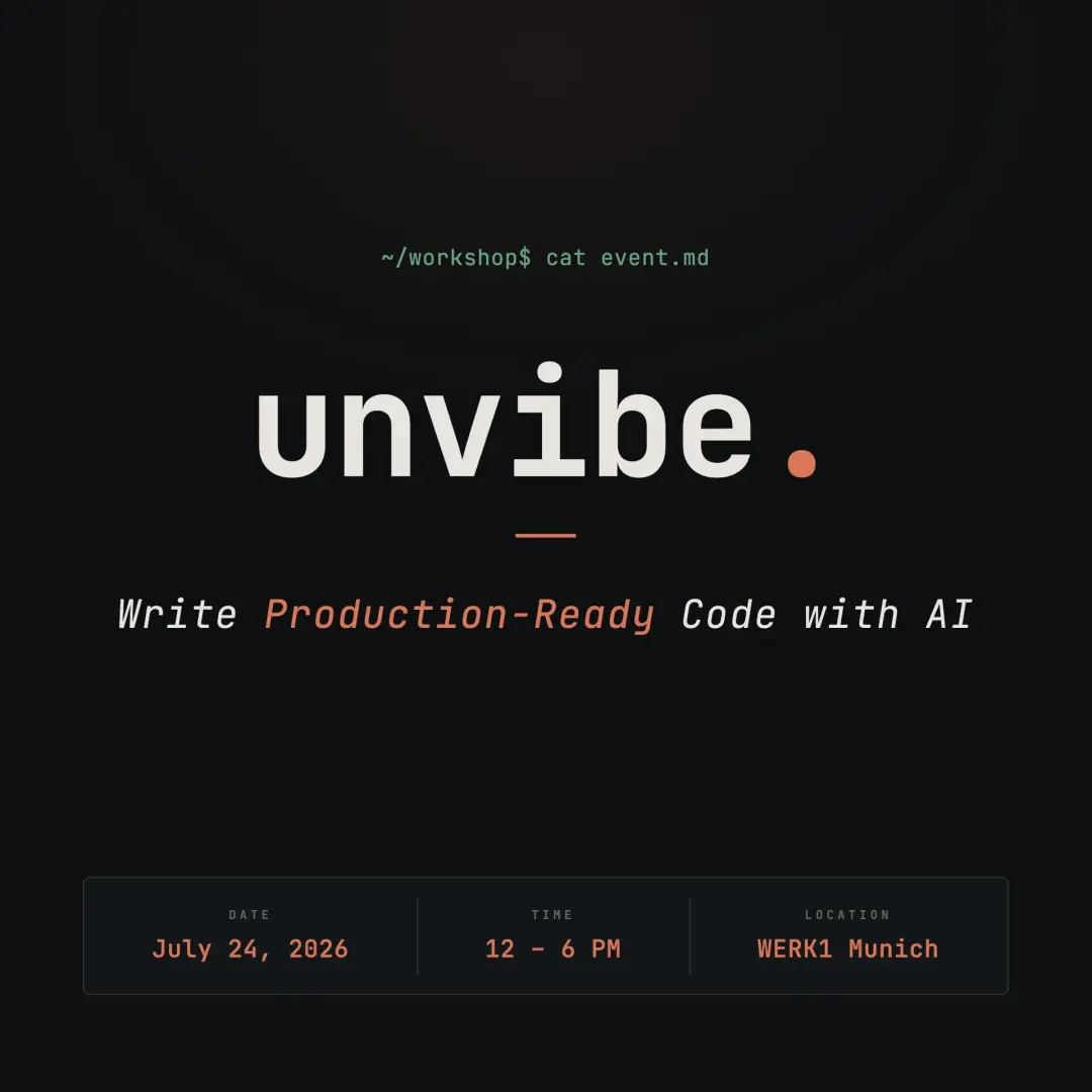 unvibe: Agentic Engineering Workshop — Write Production-Ready Code with AI