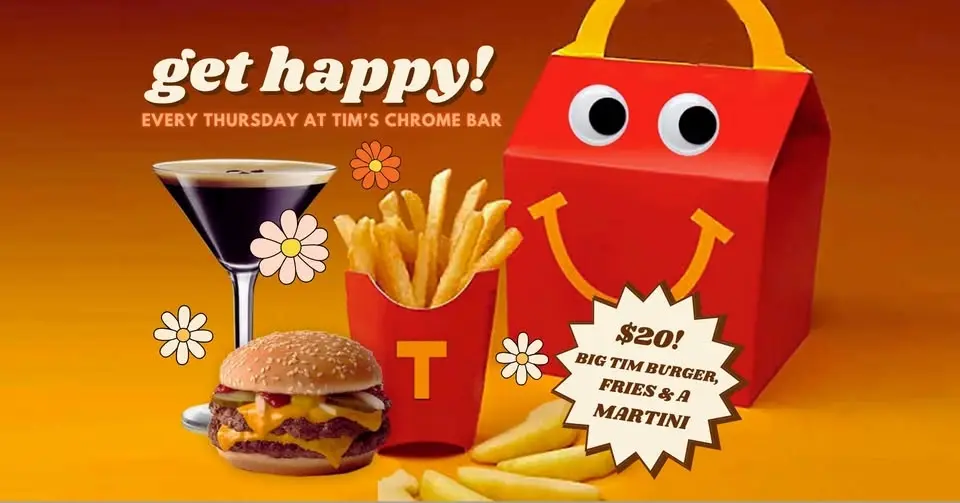 Get Happy Thursday at Tim's Chrome Bar
