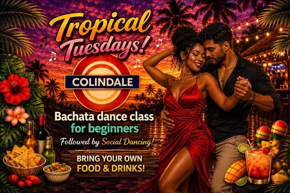 Tropical Tuesdays - Weekly Bachata dance classes for beginners, then social dancing