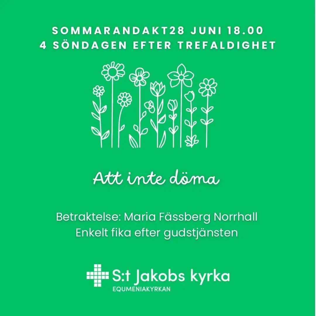 Sommarandakt – Att inte döma